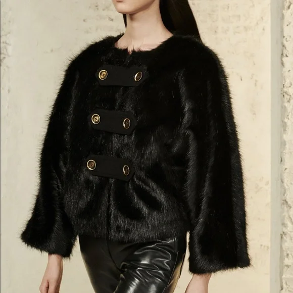 ZARA MX SHRLNG PRKR Faux fur jacket
